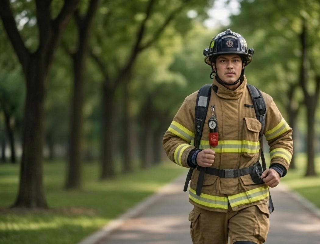 A firefighter on the job